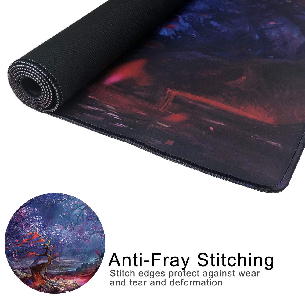 Cmhoo XXL Professional Large Mouse Pad & Computer Game Mouse Mat (35.4x15.7x0.1IN, 90x40 Forest)
