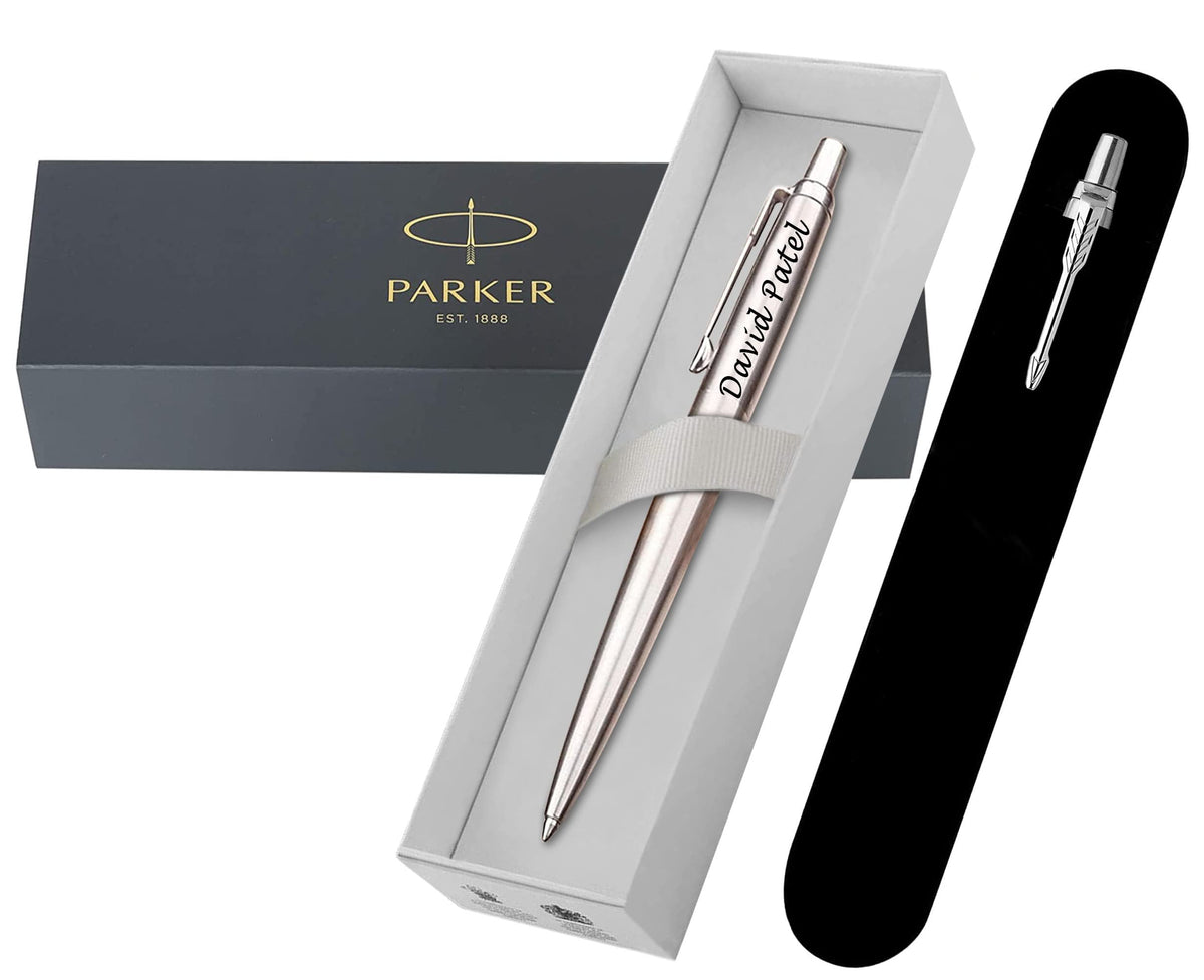 PARKER 1953344 Parker Ballpoint Pen, Jotter, Stainless Steel CT, Medium Point, Oil-based, Gift