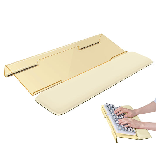 Laborio Computer Keyboard Wrist Rest, Keyboard Riser Stand for Desk(Beige)