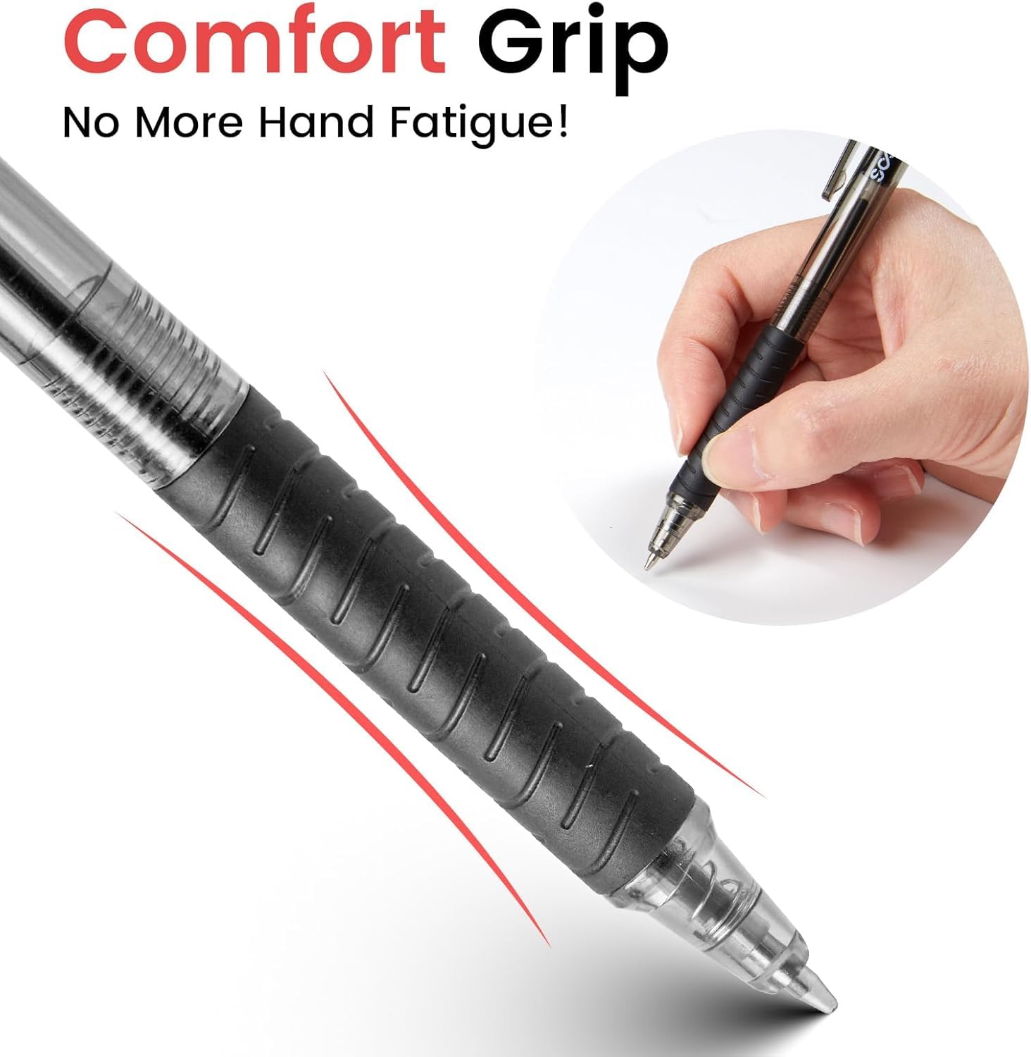 Sooez 100 Pack Bulk Pens Ballpoint, Smooth Writing Pens with Soft Grip