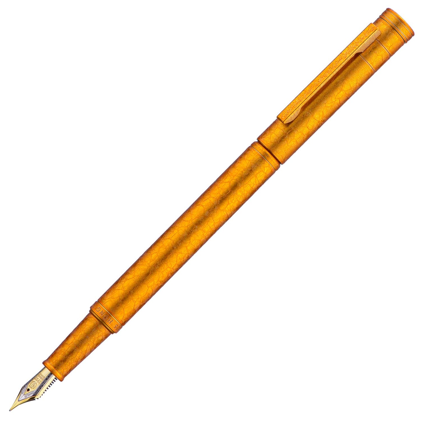 Hongdian 1851 Forest Fountain Pen Golden Ice Flowers, Fine Nib Classic Design with Converter and
