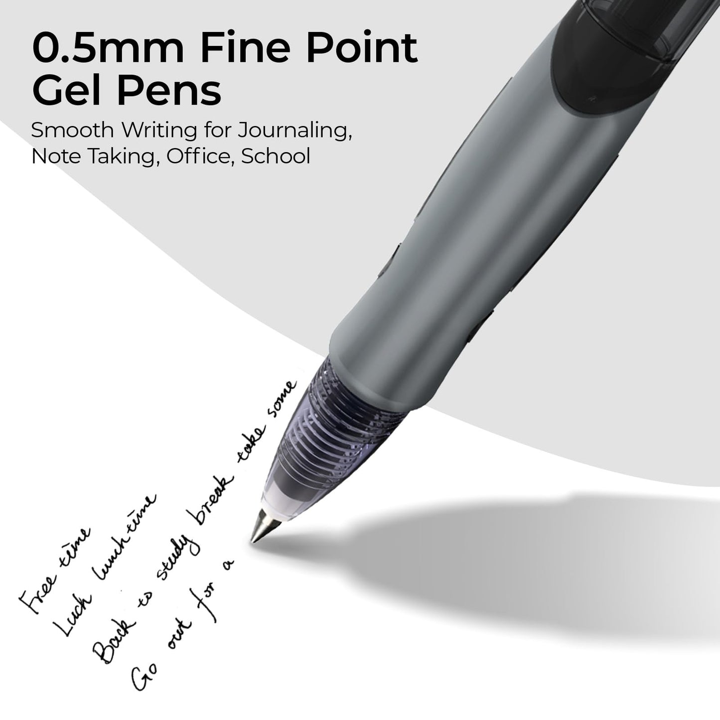 M&G 30 Pack Black Gel Ink Pens, Large Capacity, Quick Dry