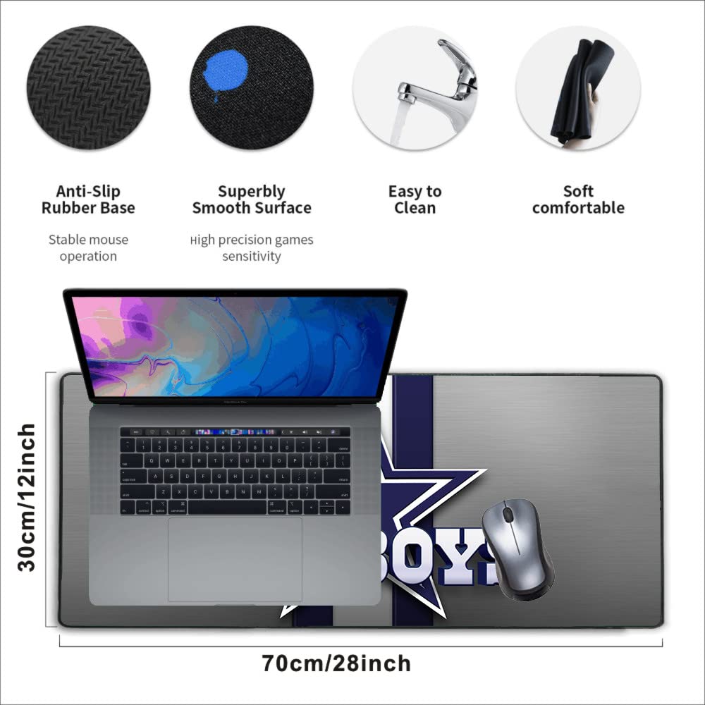 Large Gaming Mouse Pad,Stitched Edges Extended Mousepad with Non-Slip Rubber Base for Laptop