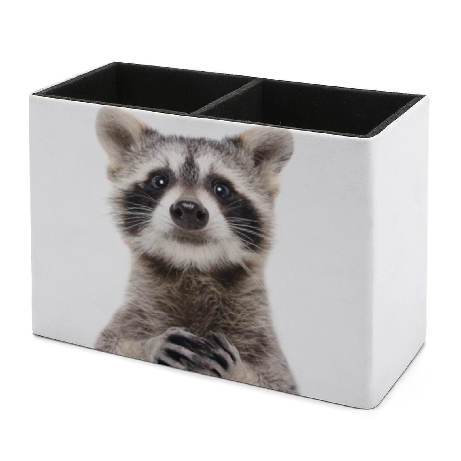 Niapessel Pencil Holder for Desk, Cute Funny Raccoon Pen Holder Storage Desktop Pen Organizer Desk