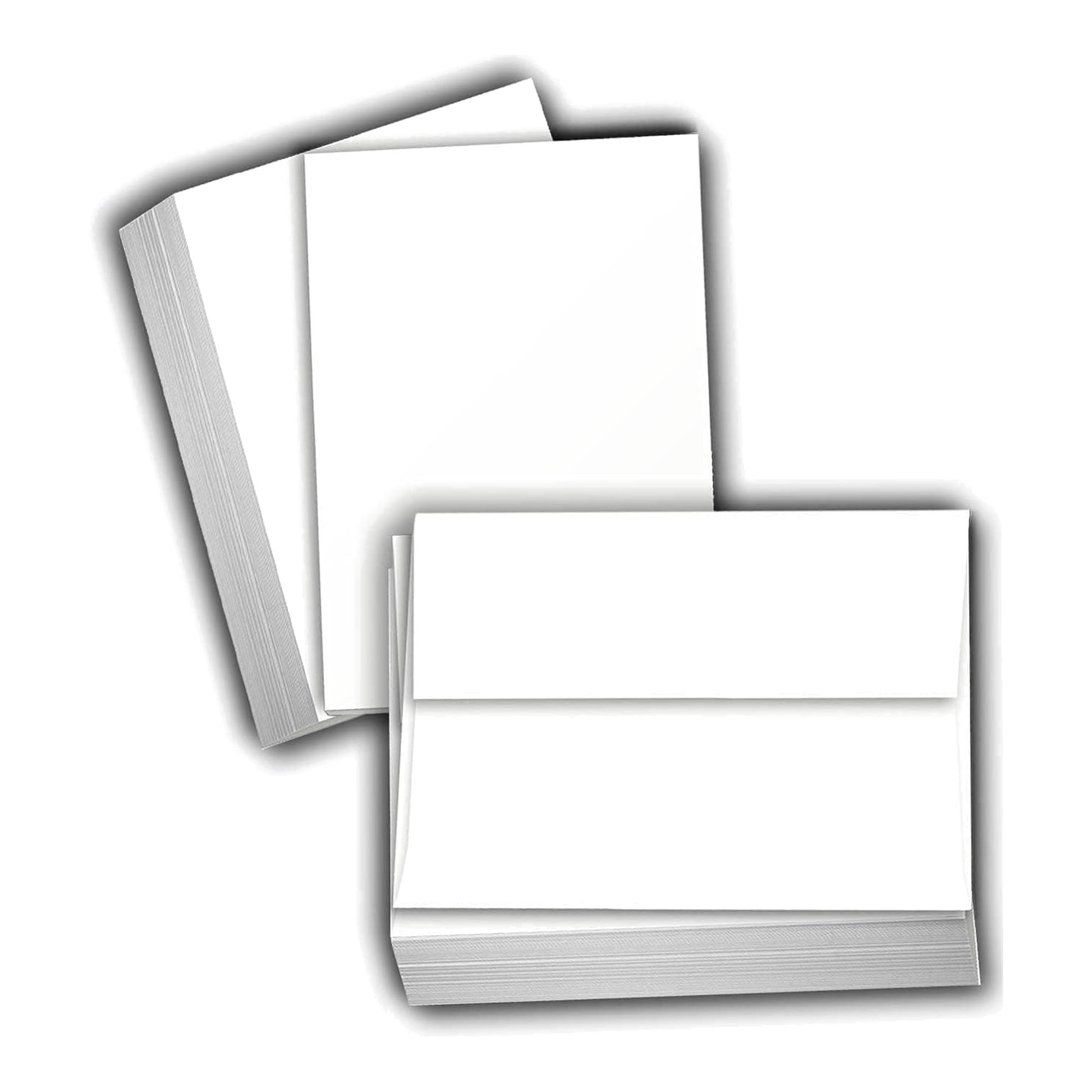 Hamilco White 80lb Cover Heavy 5x7 Cardstock & Envelopes (100PK)