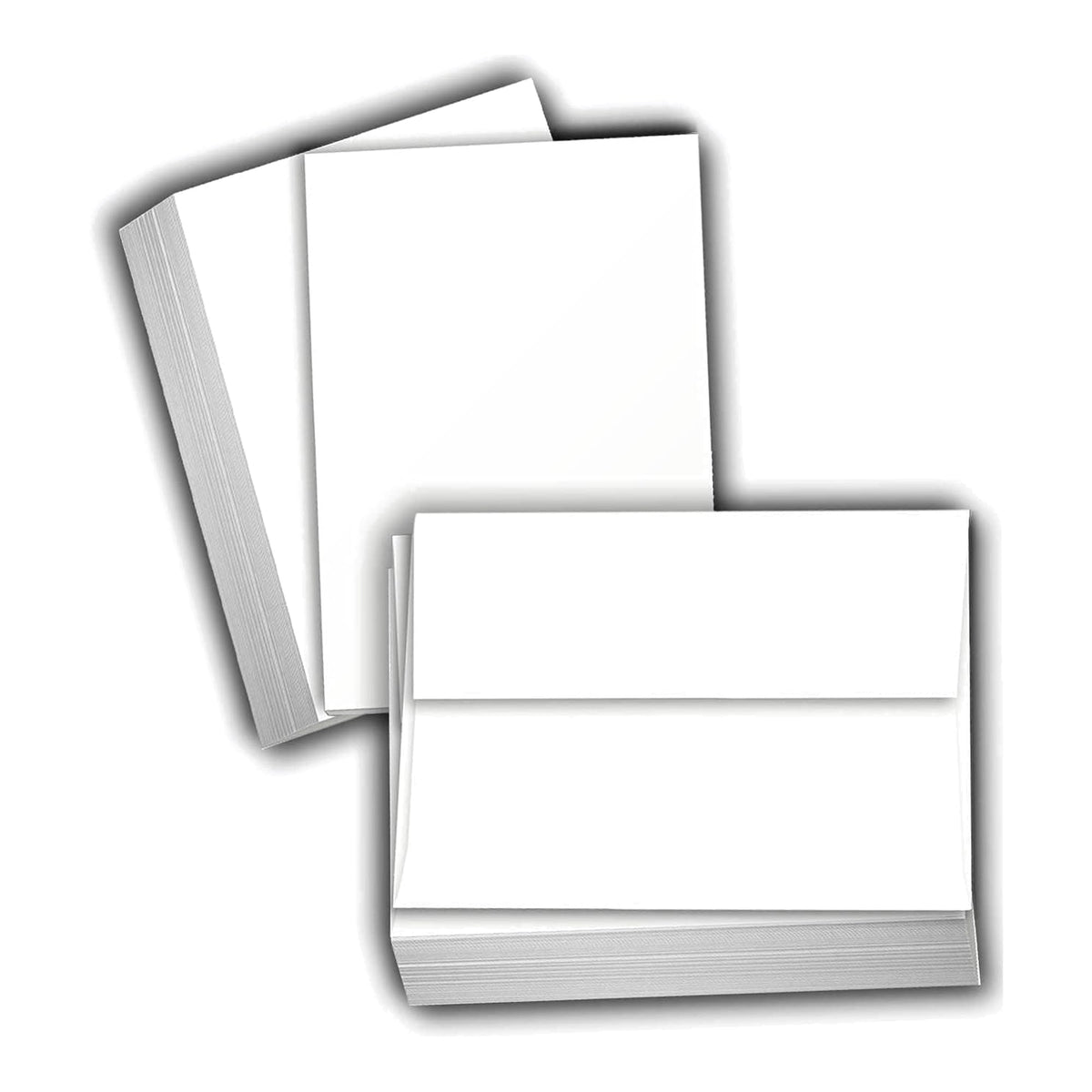 Hamilco White 100lb Cover Heavy 5x7 Cardstock & Envelopes (100PK)