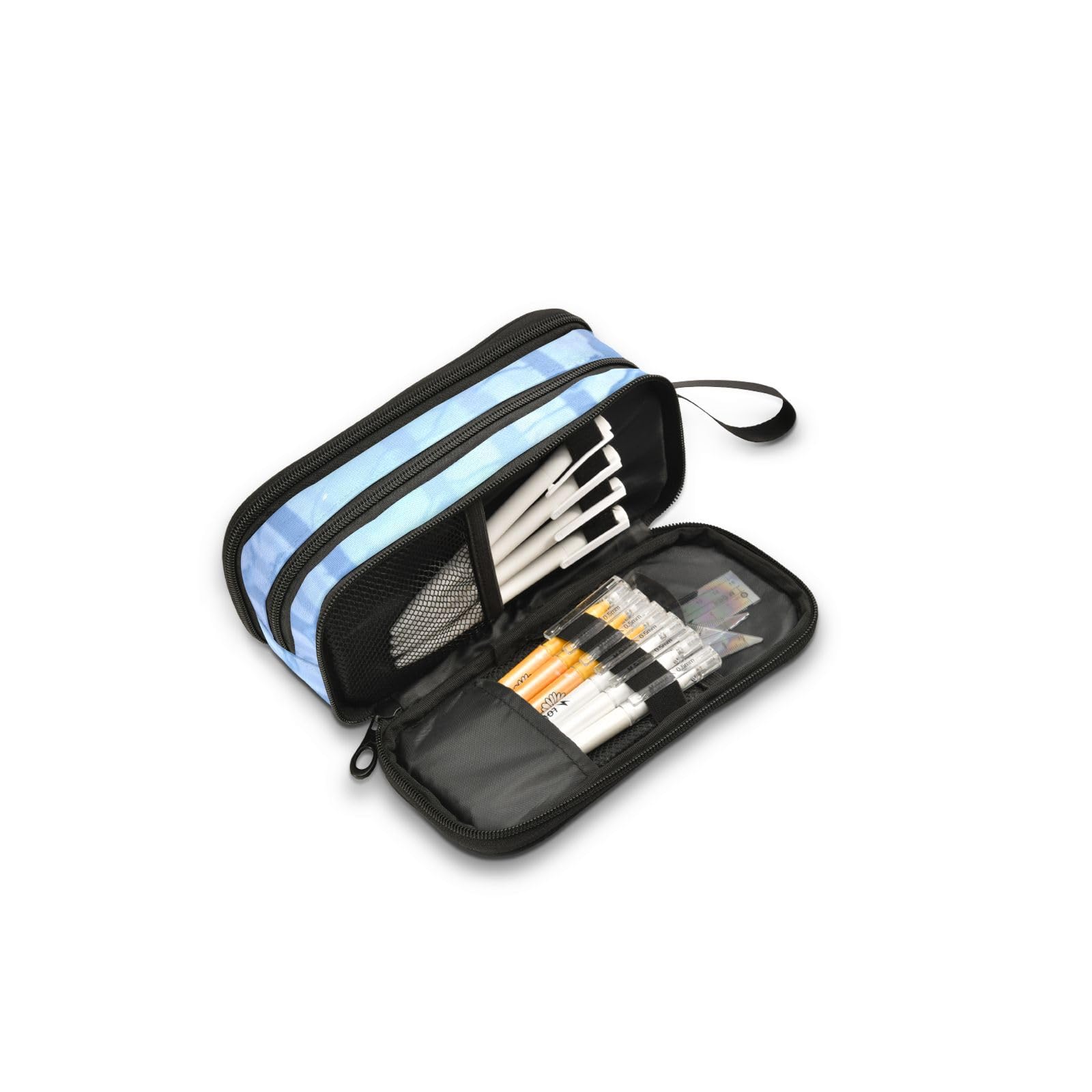 BOENLE Wolf Snowy Pencil Case Box Boys Girls Large Pencil Pouch Zipper Compartments Big Capacity