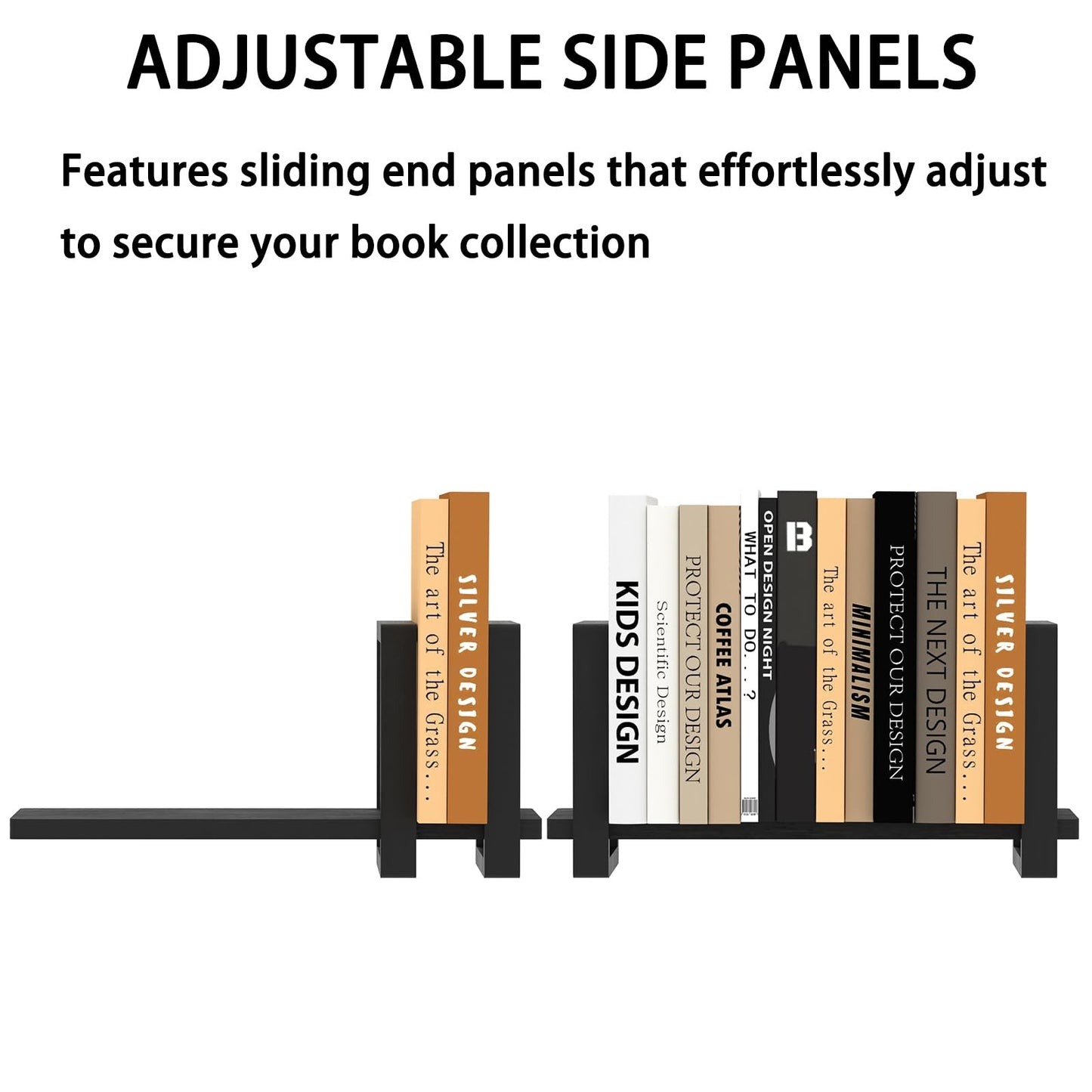 YUELGUANG Adjustable Desktop Bookshelf Wooden Desk Book Holder Organizer Tabletop Bookshelf Mini
