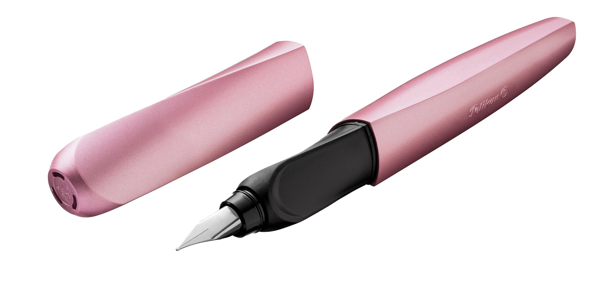 Pelikan Twist Fountain Pen with 1 Ink Cartridge, Medium Nib, Girly Rose, Boxed (806251)