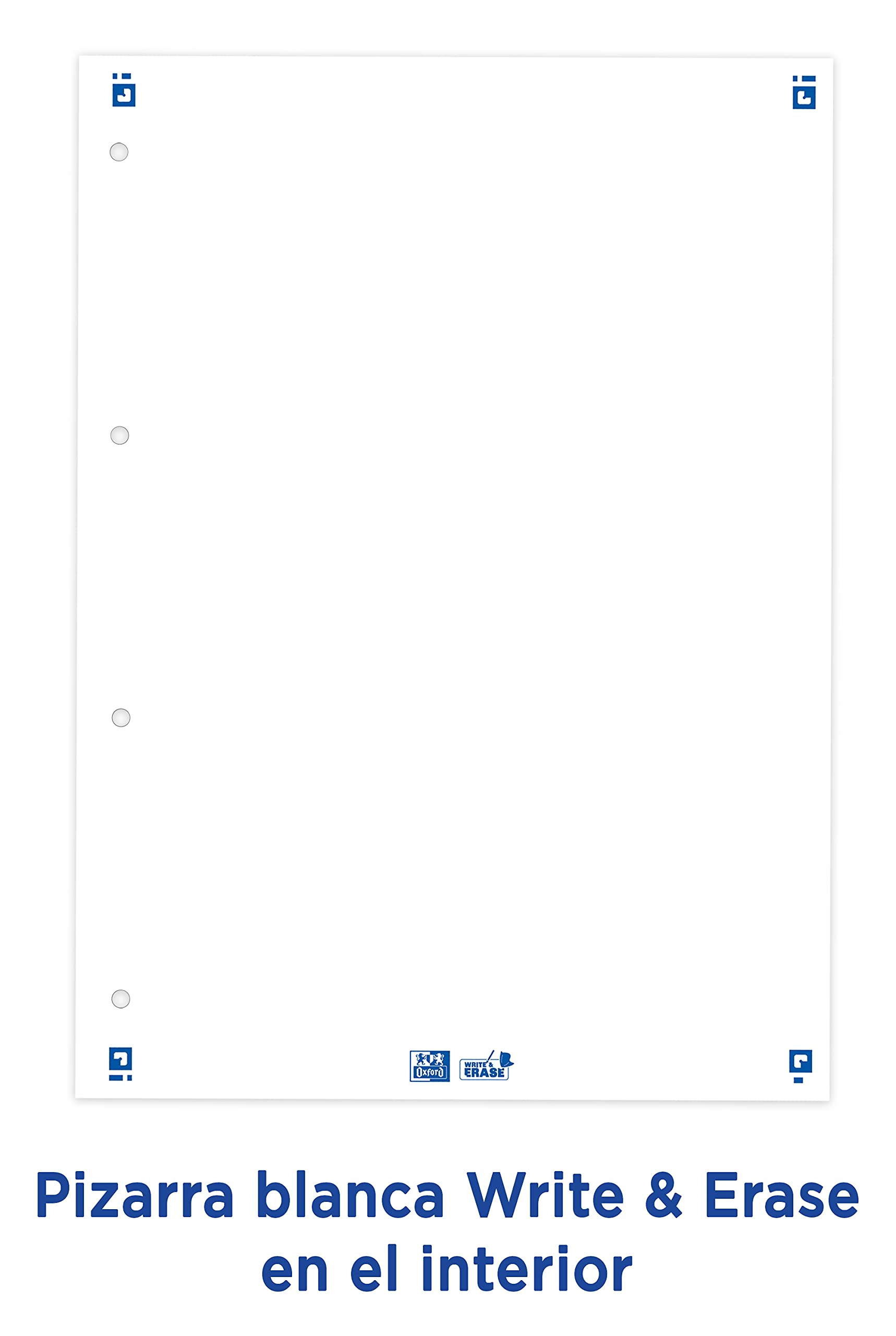 Oxford, 4 Ring Binder with Extra Hard Rubber Cover, Includes Grid Refill and Removable Whiteboard