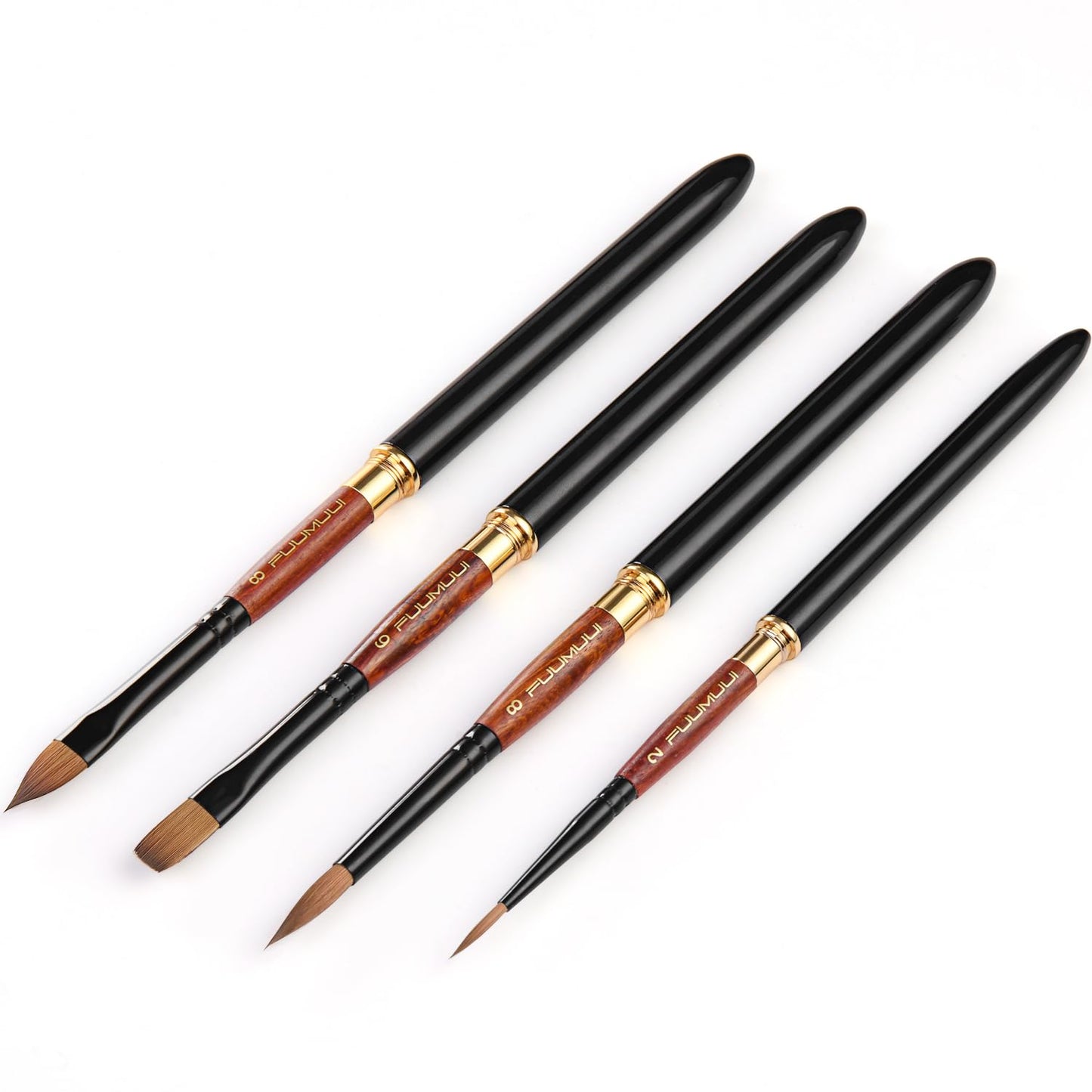 Sable Travel Watercolor Brushes, Fuumuui 4pcs Elegant Sable Travel Brushes Travel Watercolor Kit