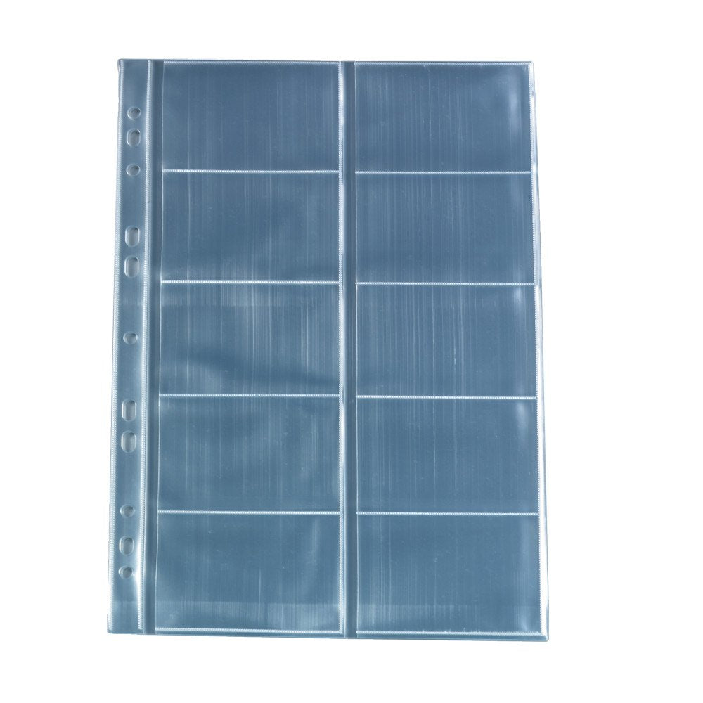 Herlitz 5894209 Business Card Case A4 with 10 Compartments, Clear, Pack of 10