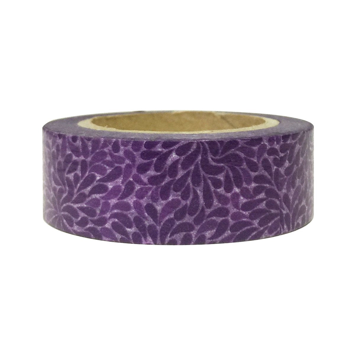 Wrapables Colorful Patterns Washi Masking Tape, Purple Bloom