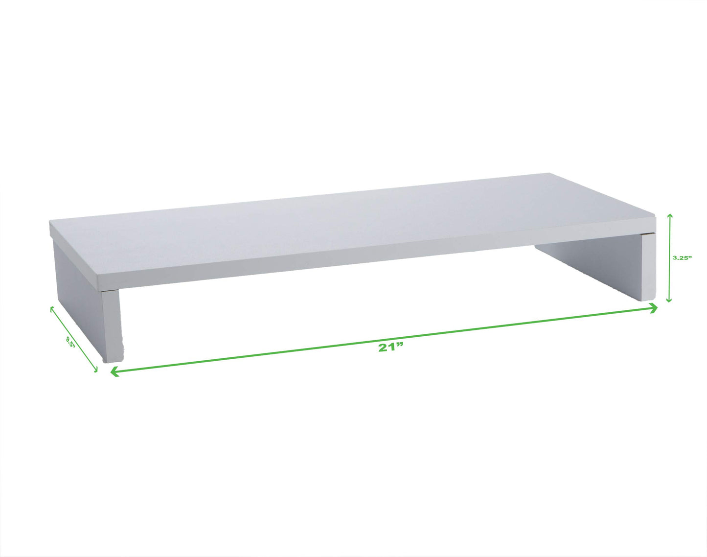 Mind Reader Woodland Collection, Monitor Stand, 33 lb. Capacity, Desktop Organizer, White