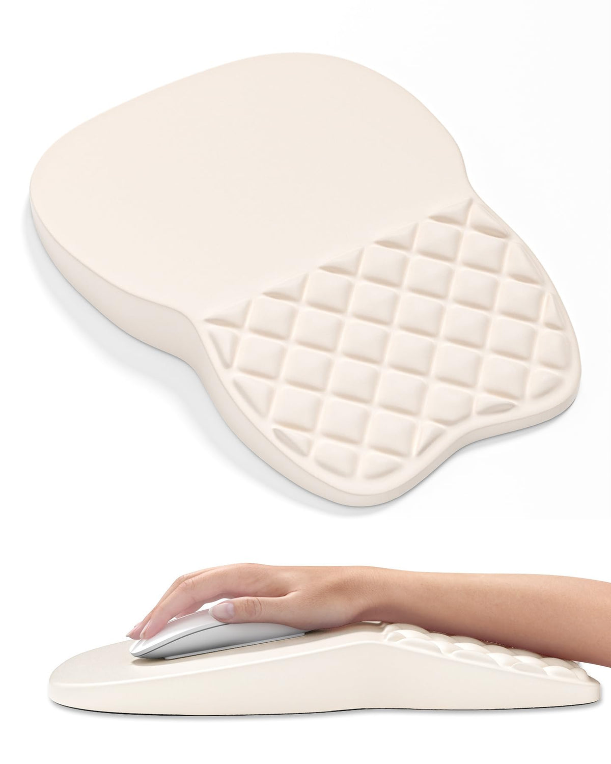 Auhoahsil Ergonomic Mouse Pad with Wrist Rest, Comfortable Slope Computer Mouse Mat with Wrist