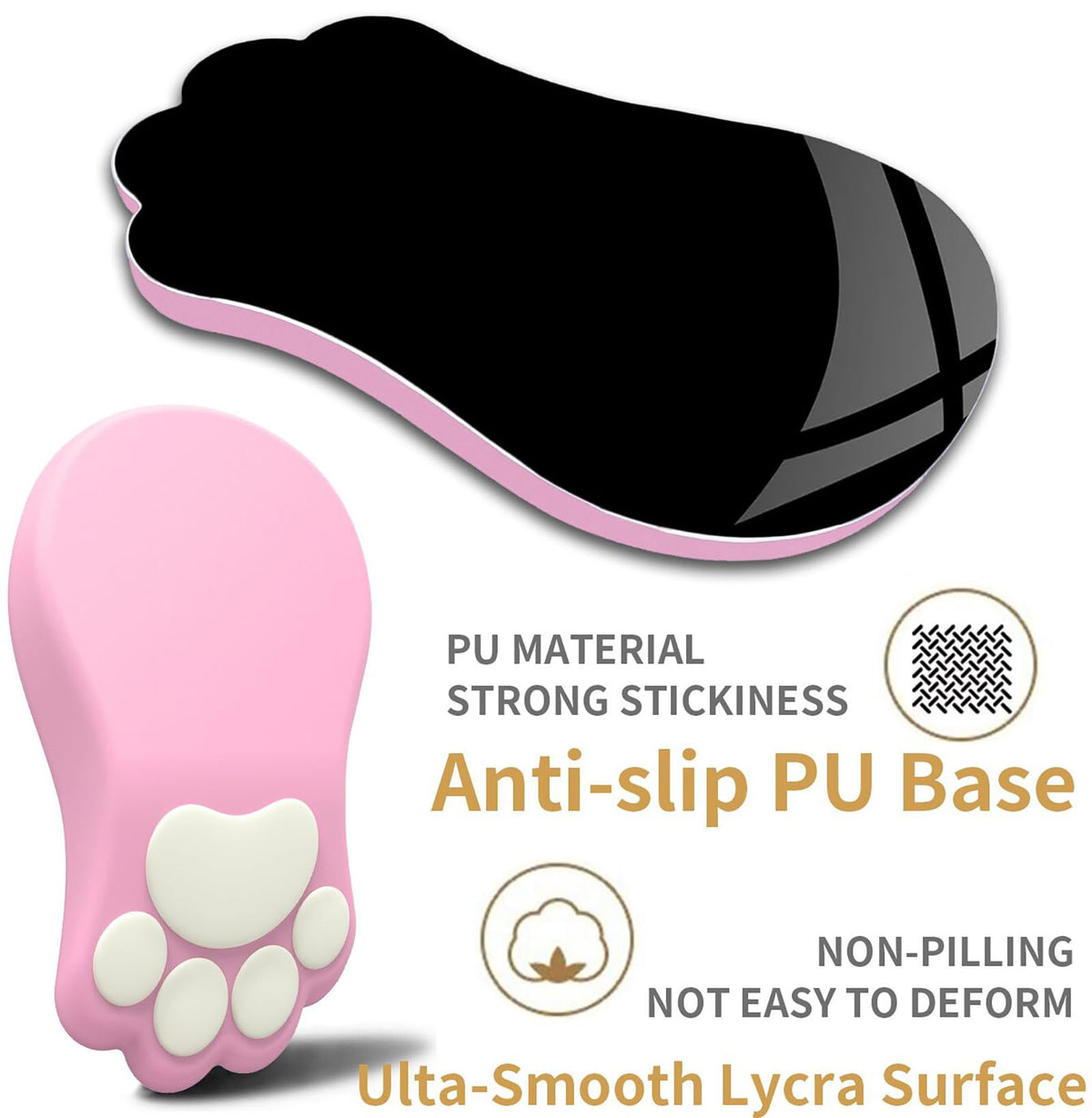 L-SPOUTTO Ergonomic Mouse Pad with Wrist Rest,Pink Mouse Pad Wrist Support