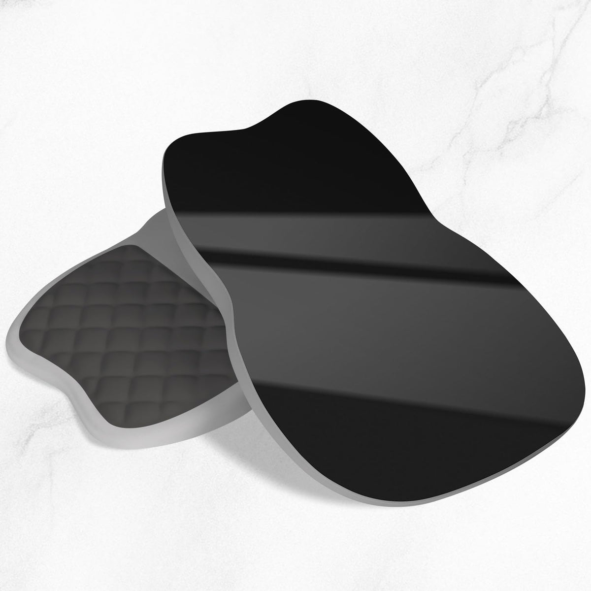 ITNRSIIET Ergonomic Mouse Pad Wrist Support with Memory Foam Massage Bulge & Non-Slip PU Base