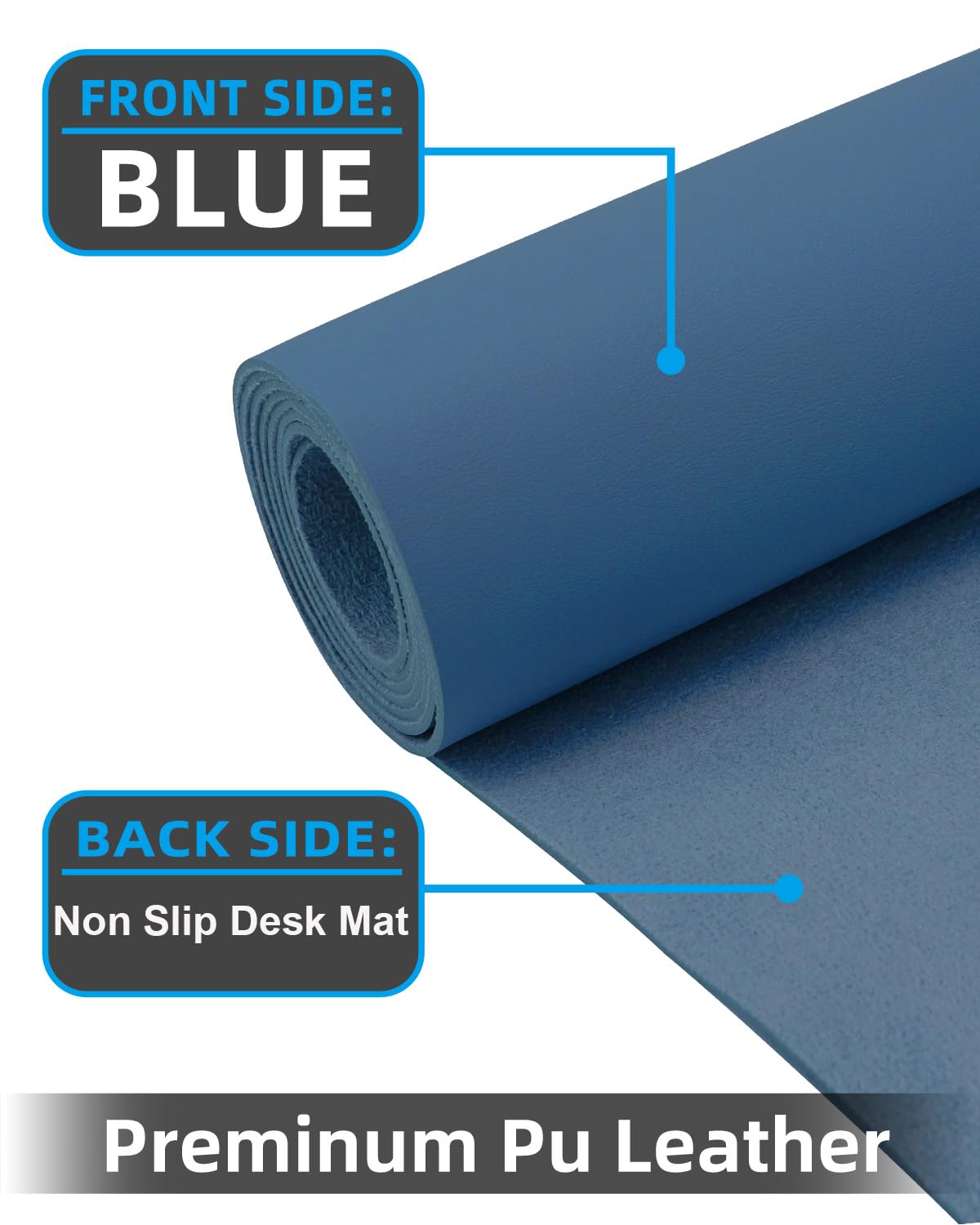 Desk mat Large, Leather Desk Pad Protector,Office Desk Mat,Mouse Pad, Non-Slip Desk Blotter, Laptop