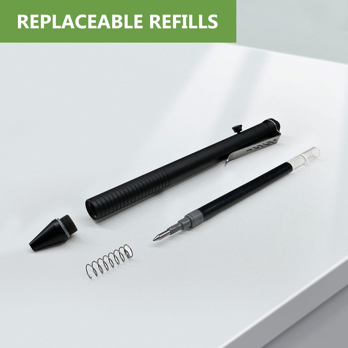 SMOOTHERPRO Stainless Steel Bolt Action Pen Compatible with Pilot G2 Refill