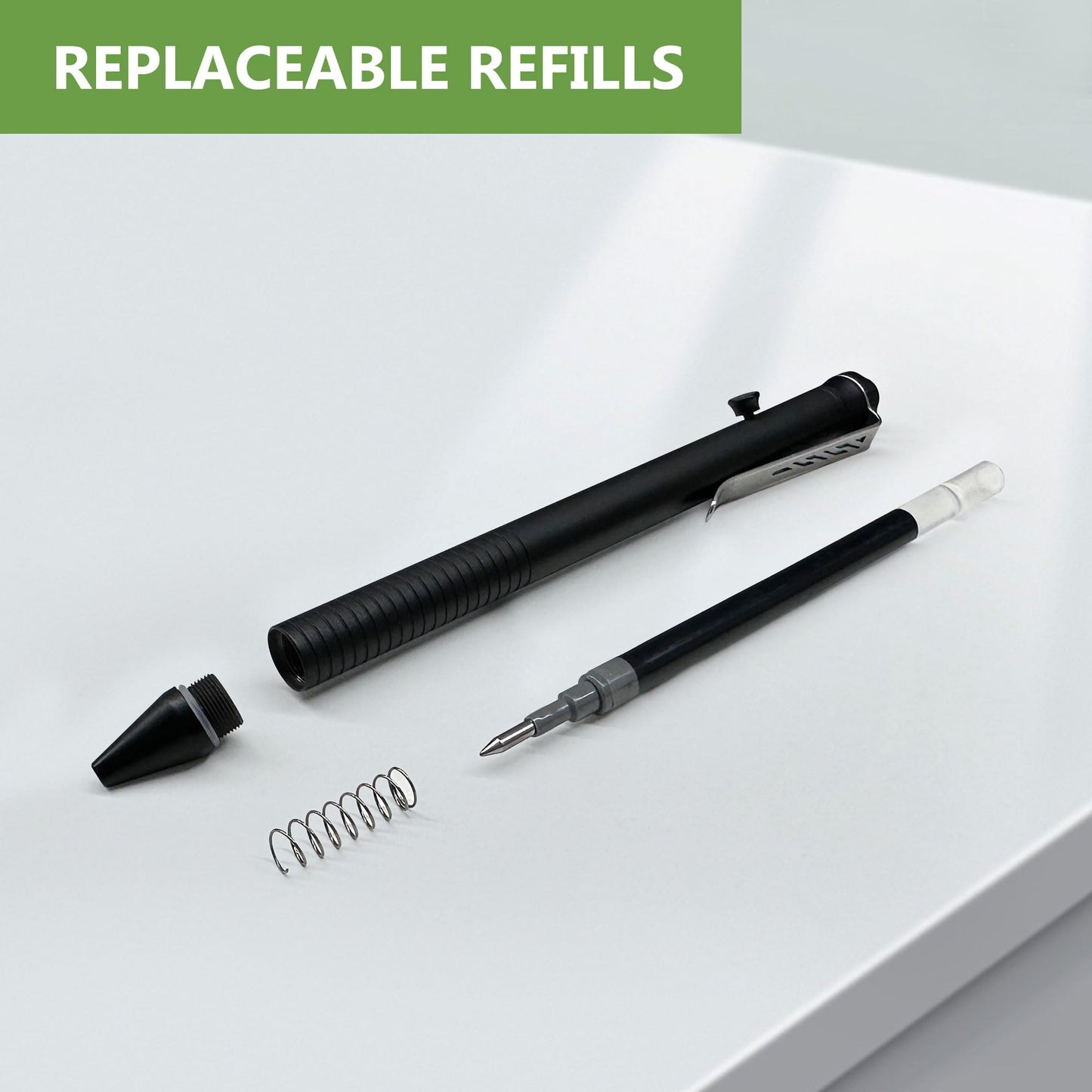 SMOOTHERPRO Stainless Steel Bolt Action Pen Compatible with Pilot G2 Refill