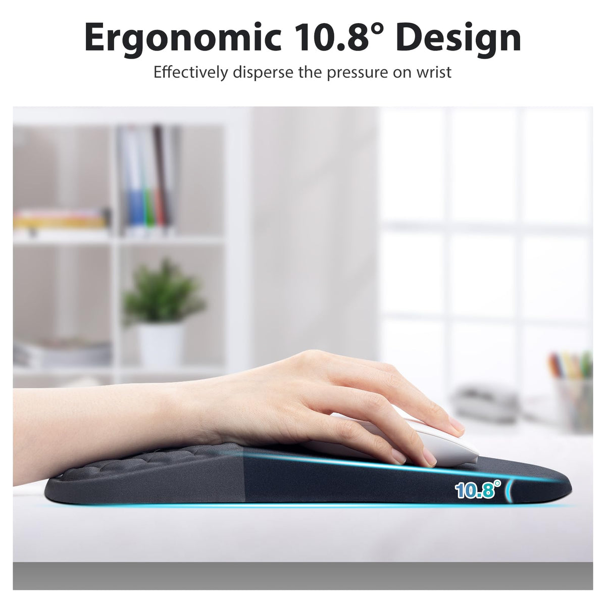 EYROZILL 3 in 1 Ergonomic Mousepad with Wrist Rest, Gaming Keyboard Mouse Pad with Wrist Support