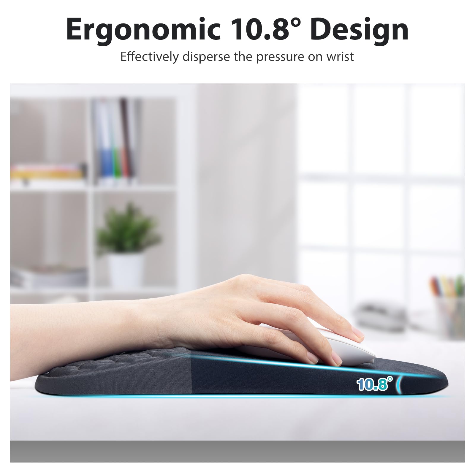 EYROZILL 3 in 1 Ergonomic Mousepad with Wrist Rest, Gaming Keyboard Mouse Pad with Wrist Support