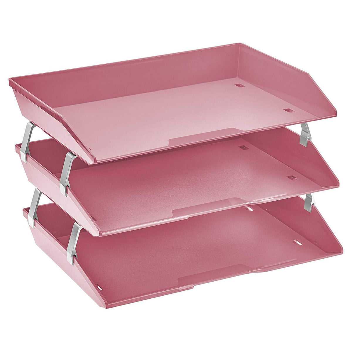 Acrimet Facility 3 Tier Letter Tray, Side Load, Letter Size/A4, Desktop File Organizer, Plastic