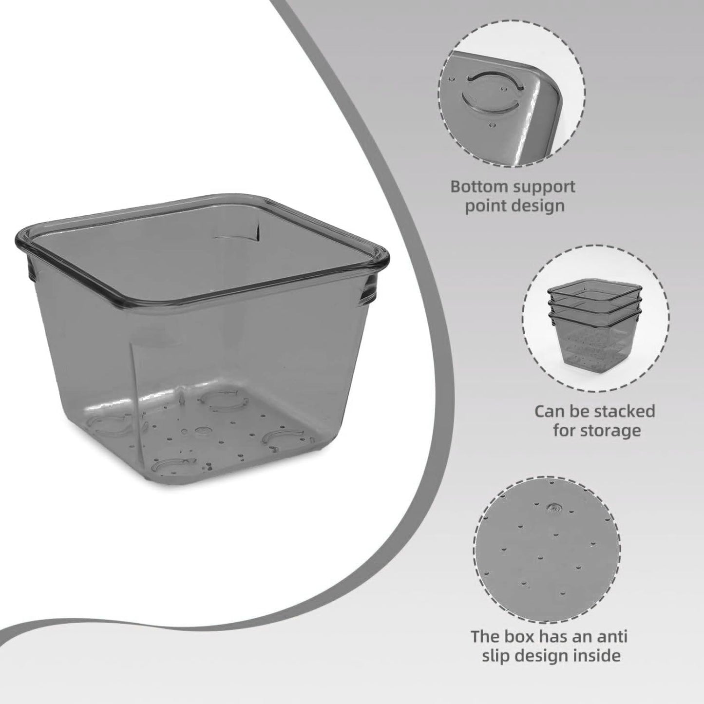 Trotianingyu Kitchen Desk Drawer Organizers Storage for Office, Small Acrylic Vanity Trays Makeup