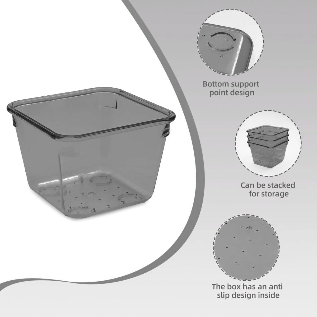 Trotianingyu Kitchen Desk Drawer Organizers Storage for Office, Small Acrylic Vanity Trays Makeup