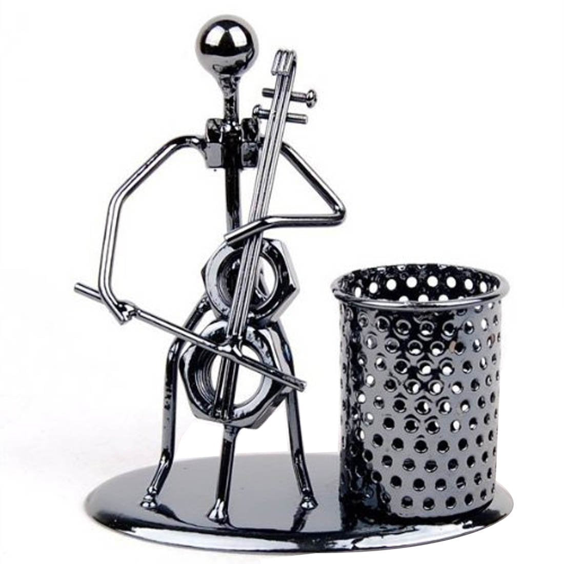 Pen Container Holder Pencil Cup Iron Art Music Figure~Home Office Desk Decor Gift (C72 Cello)