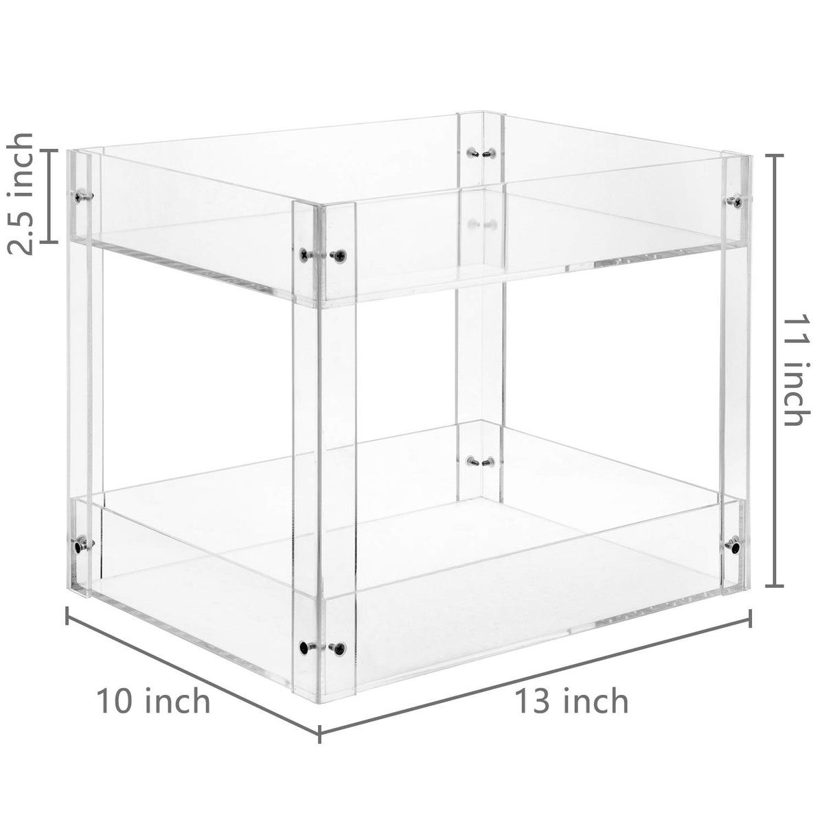 MyGift 2-Tier Premium Clear Acrylic Desk Letter Tray Organizer, A4 Size 2 Tier Document Organizer