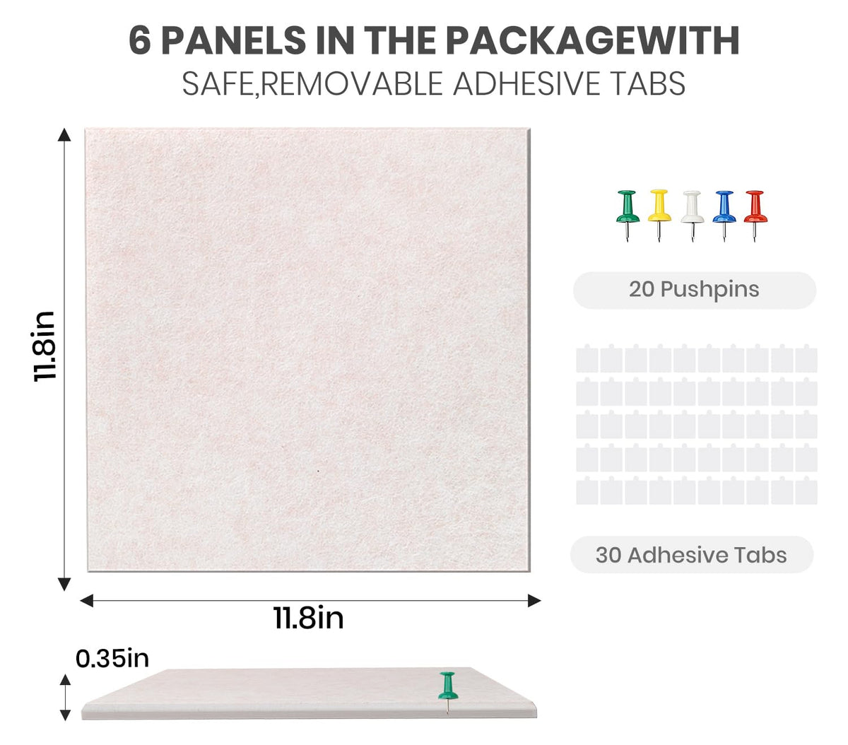 36" x 24" Felt Bulletin Board & Cork Board Alternative, Oatmeal