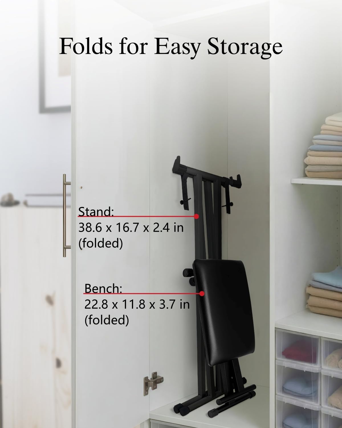 Ｌｏｎｇｅｙｅ Longeye Extra Stability Piano Stand and Bench for 88-Key & 61-Key Piano Keyboard