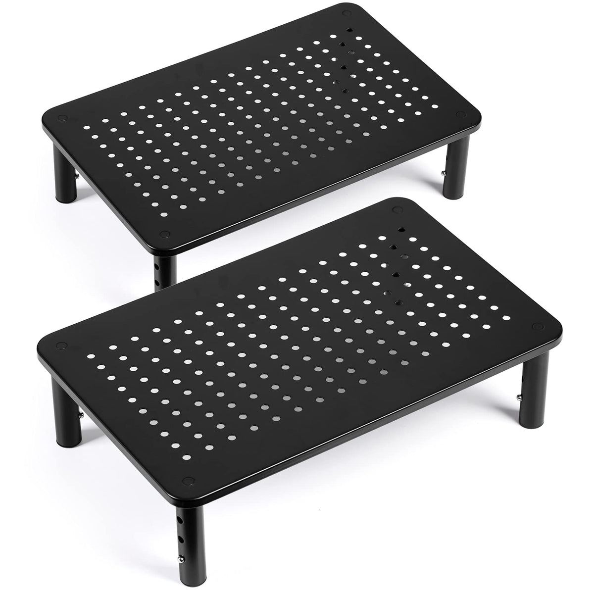 2 Pack Monitor Riser Desktop Stand Flat Screen TV Monitor Stand Riser