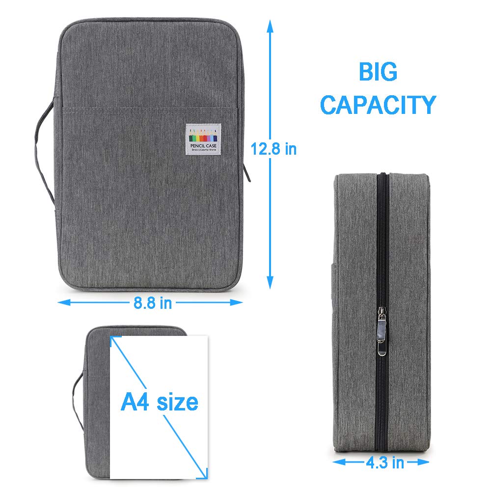 YOUSHARES Big Capacity Colored Pencil Case - 300 Slots large Pen Case Organizer with Multilayer