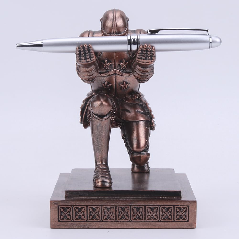 Amoysanli Knight Pen Holder Desk Organizers and Accessories as Gift Red