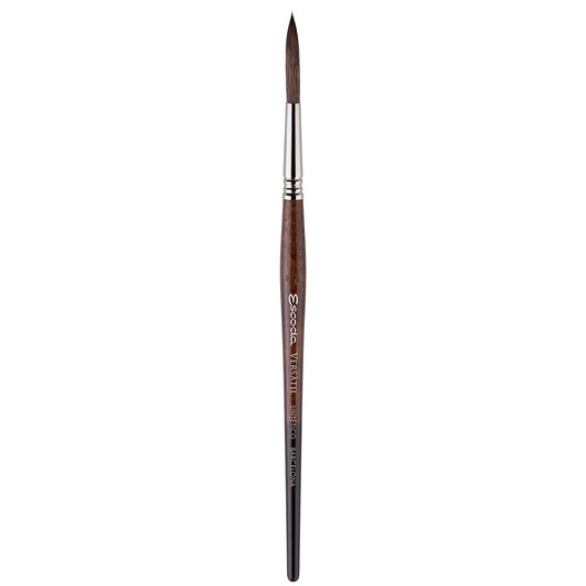 Escoda Versatil 1549 Series Artist Watercolor and Acrylic Paint Brush, Short Handle, Rigger, Size
