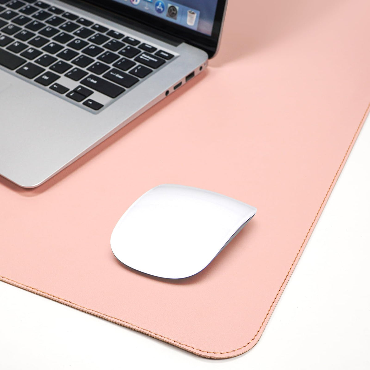 AFIING Cork Desk Mat, Rose Pink, 31.5" x 17", Desk Pad Protector
