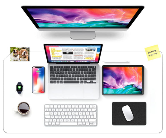 JanJunDec 1.5mm Thick 17×48 Inch Clear Table Cover Protector, PVC Desk Pad Protector, Anti-Slip