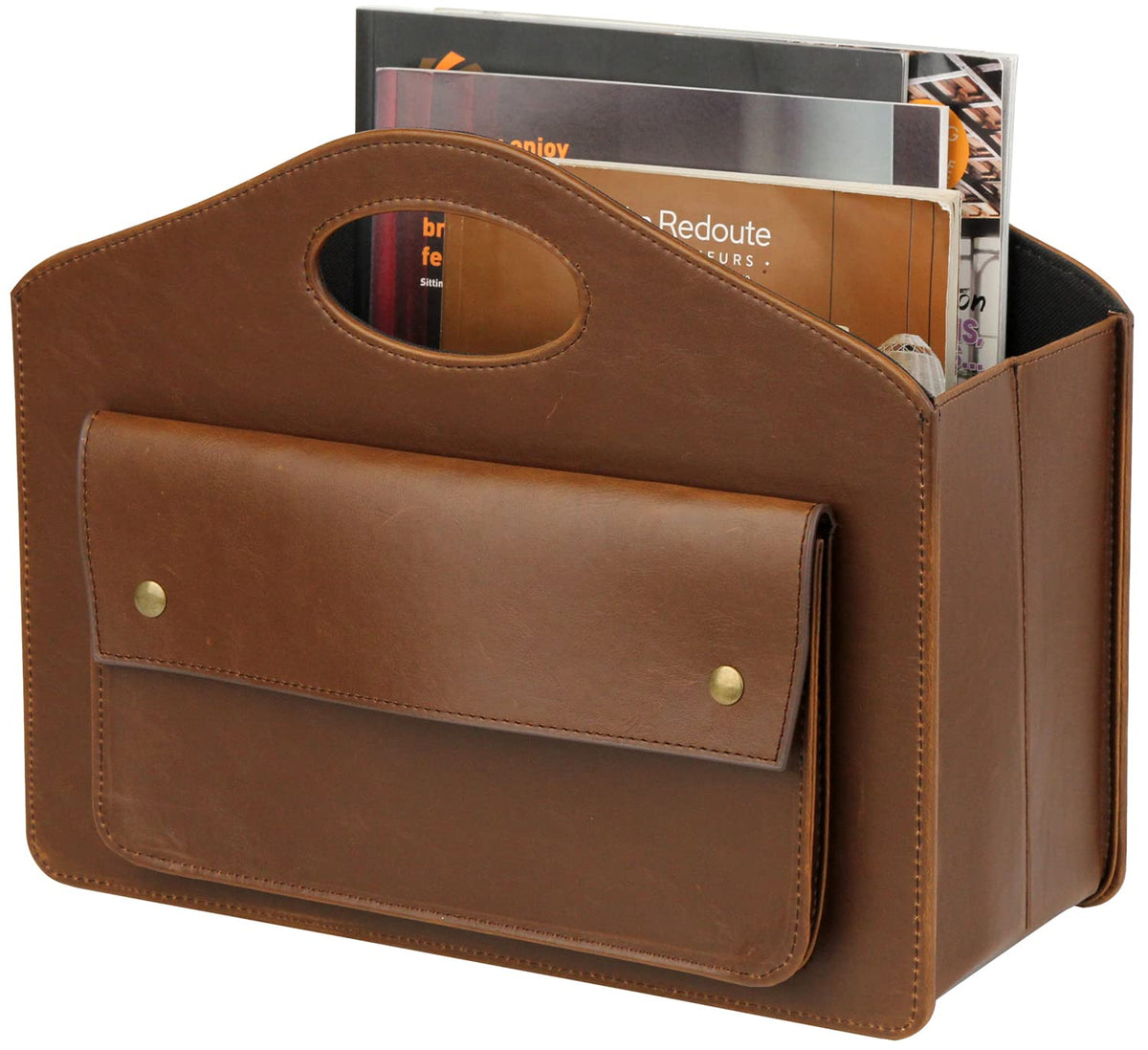 HofferRuffer Magazine Basket Holder, Foldable Magazine Rack, Document File Holder Organizer, File