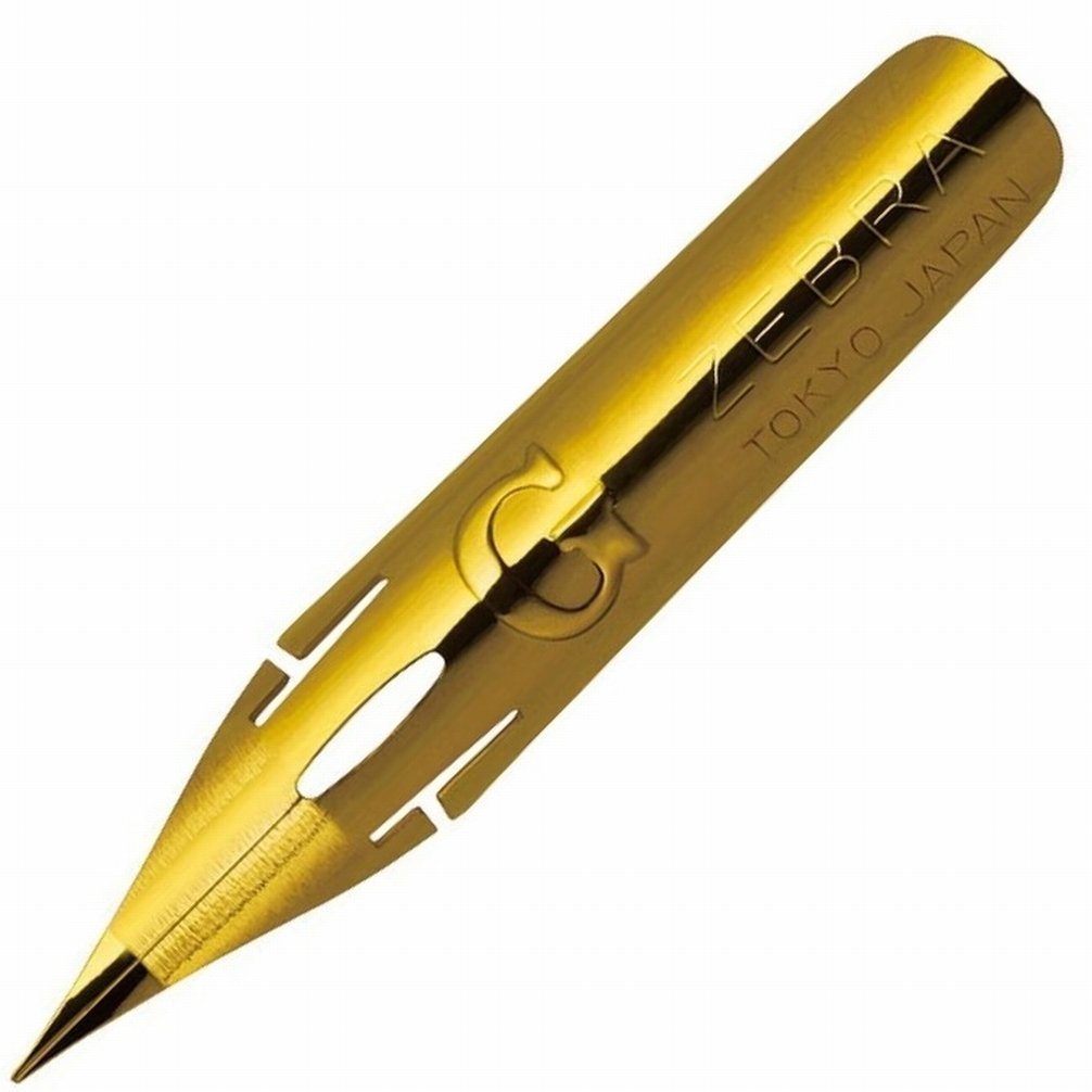 Zebra Comic Pen Nib- Type Professional - G Model - Titanium - Pack of 10 (PG-7B-C-K)