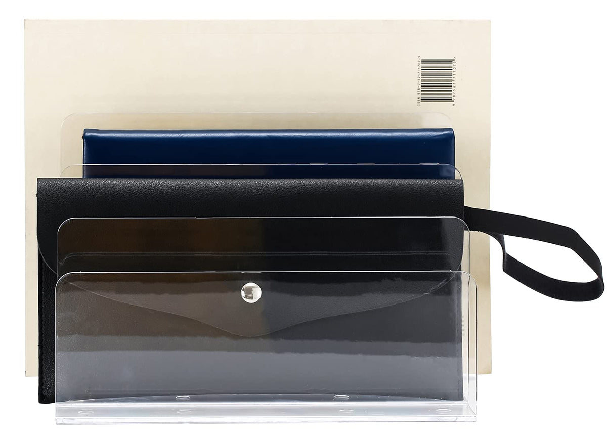 Sooyee Acrylic File Organizer for Desk, Mail Organizer Countertop,Clear