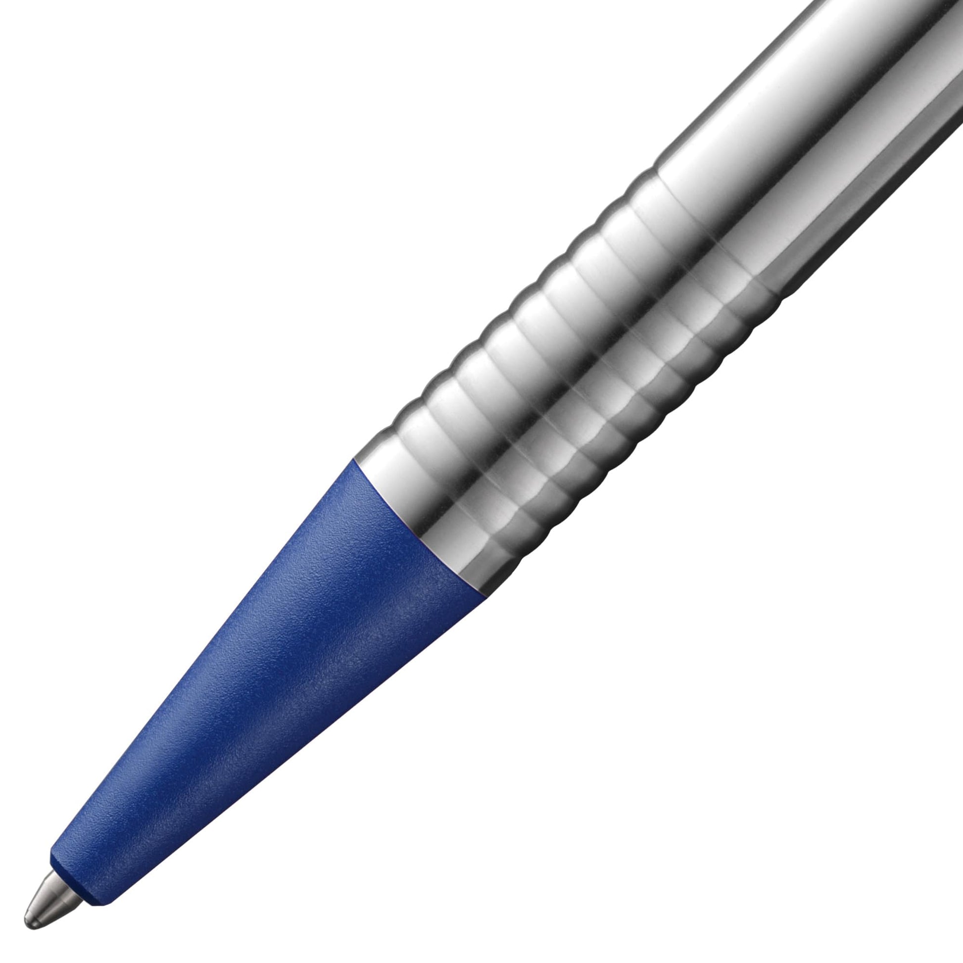 Lamy logo matt blue - Ballpoint Pen in an elegant & robust stainless steel case - line width M