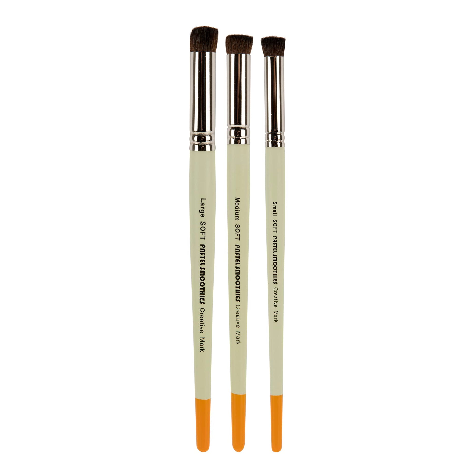 Creative Mark Pastel Smoothies Soft | Set of 3 - Paintbrush for Pastel Blending Bristle & Nylon