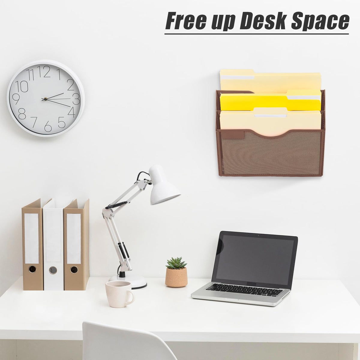 EASEPRES 3 Pocket Mesh Hanging Wall File Organizer, Wall Mounted Mail Paper Document Folder Holder