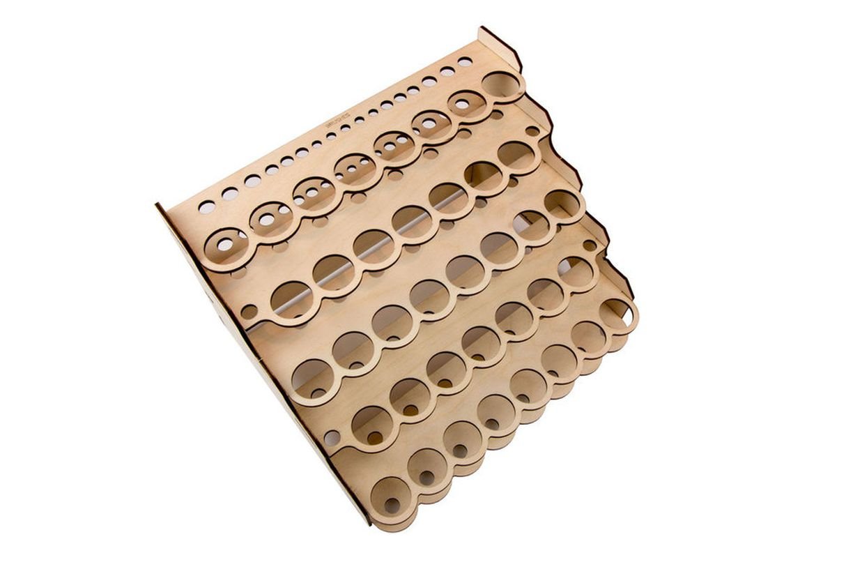 The Broken Token Modular Paint Rack w/ 35mm Holes - Multiple Organizer for Paint Bottles, Pots, and