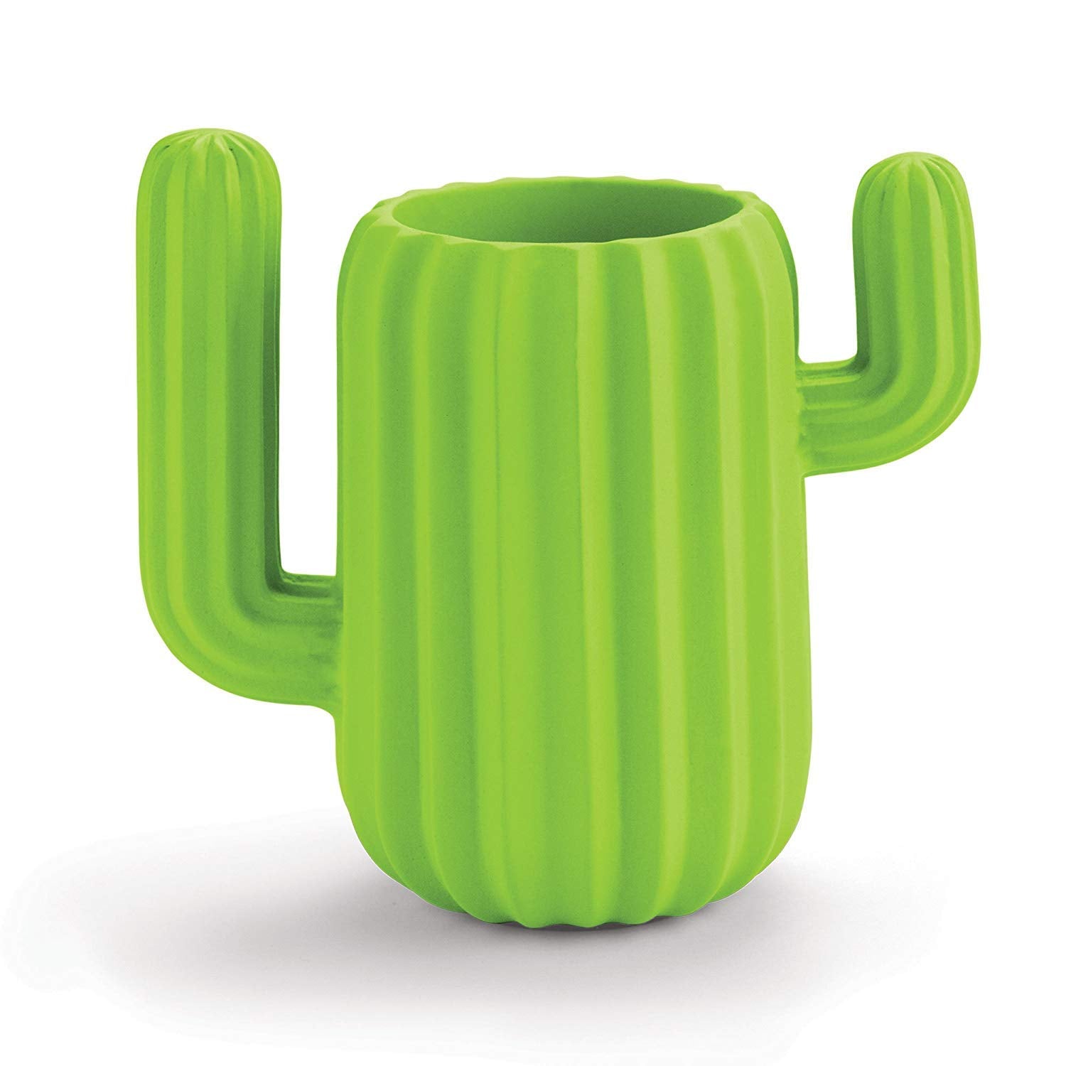 Mustard Pen Holder Desktop Organiser - Green Cactus