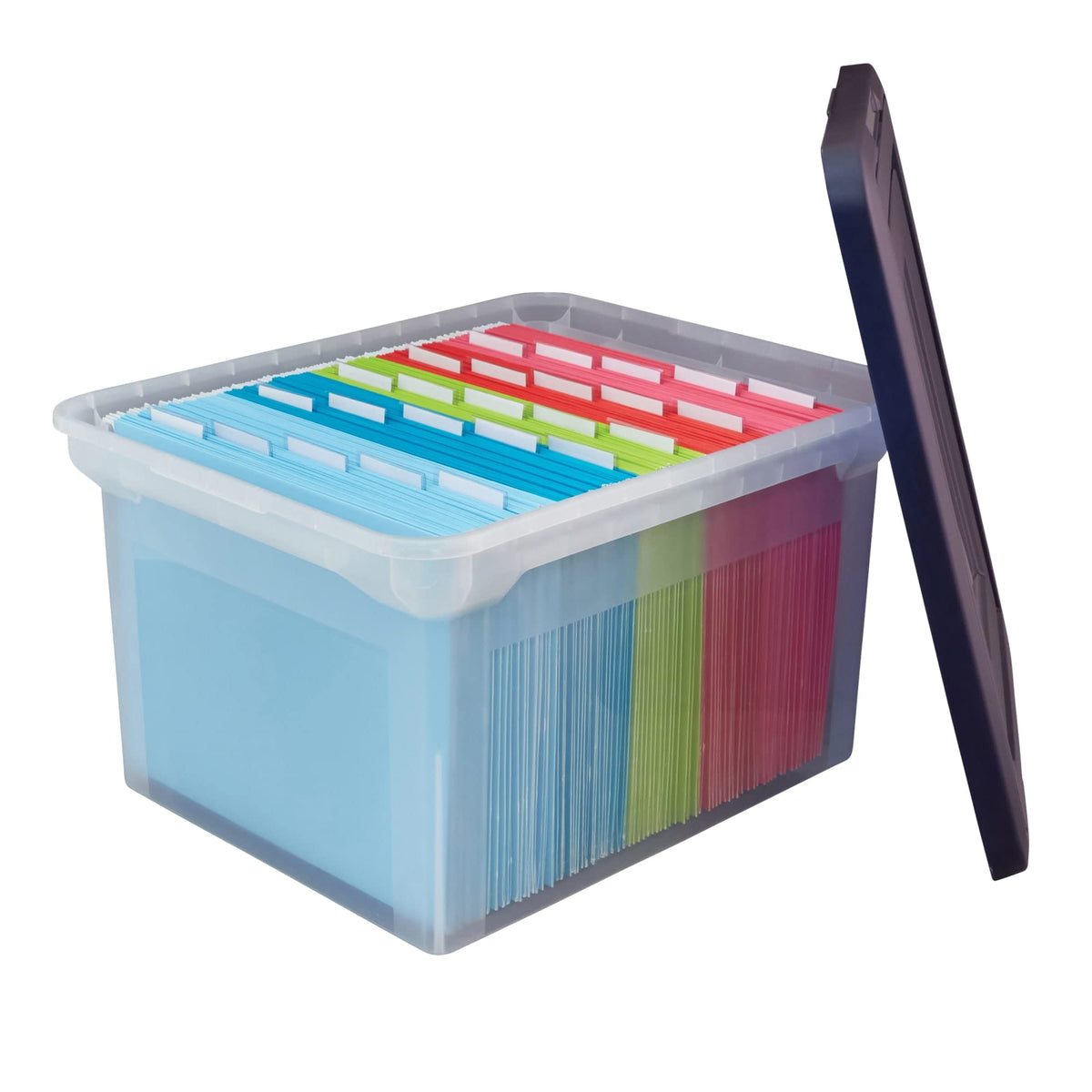 Office Depot Stackable File Tote Box, Letter/Legal Size, 10 13/16in.H x 14 1/8in.W x 18in.D