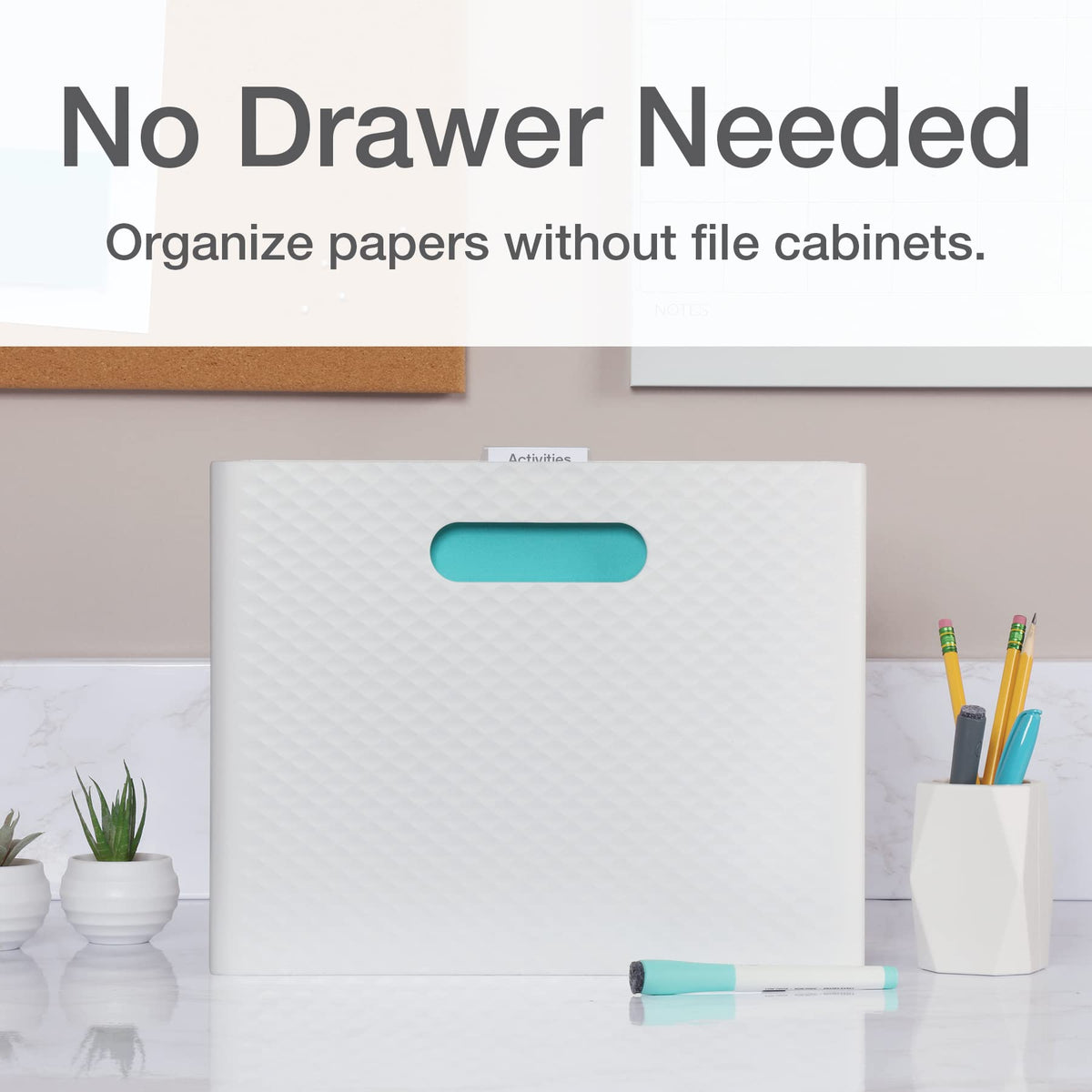Pendaflex Mobile File Box with Handles, Easy Set Up, Collapse Down and Store Away, 13"W x 10"H x