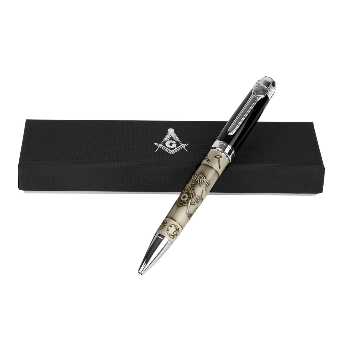 Blue Lodge Masonic Quality Heavy Weight Ballpoint Pen Gift Set